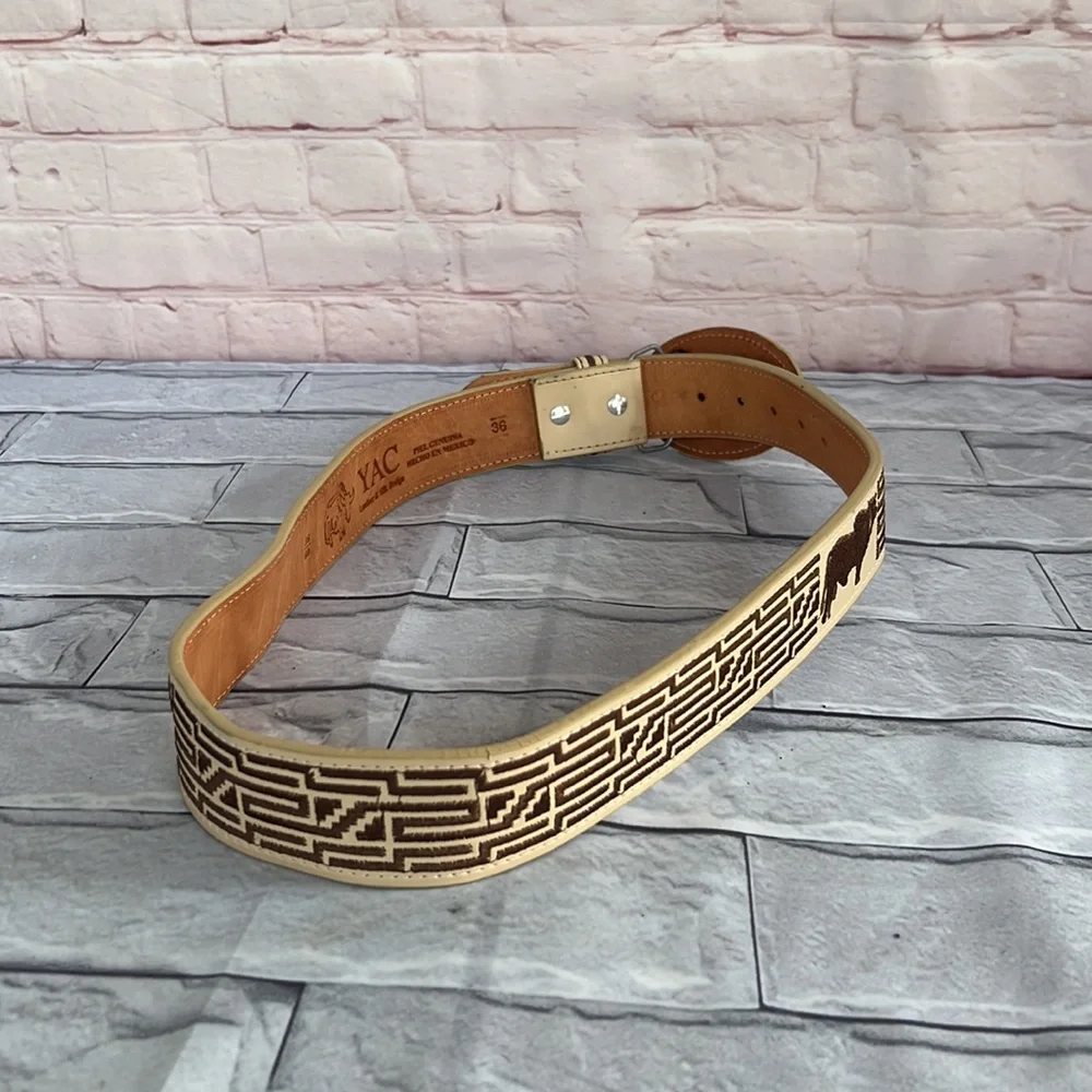 western cowgirl animal print embroidery belt size 36